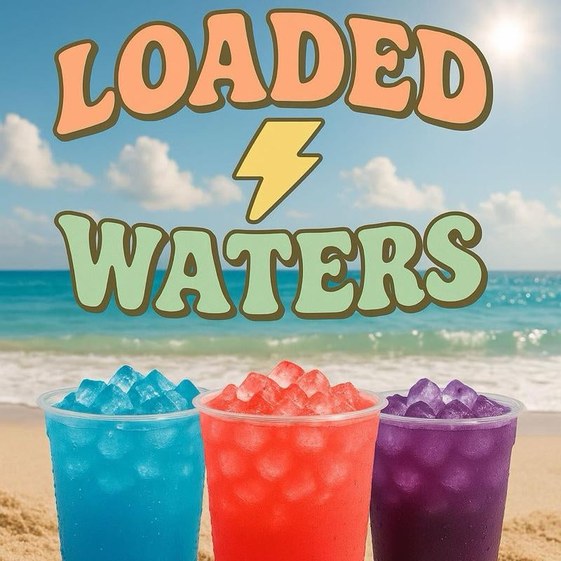 Energize Your Day with Loaded Waters - Sugar-Free & Gluten-Free Natural Caffeine Drink Mix - 200mg Boost for Refreshing Hydration!